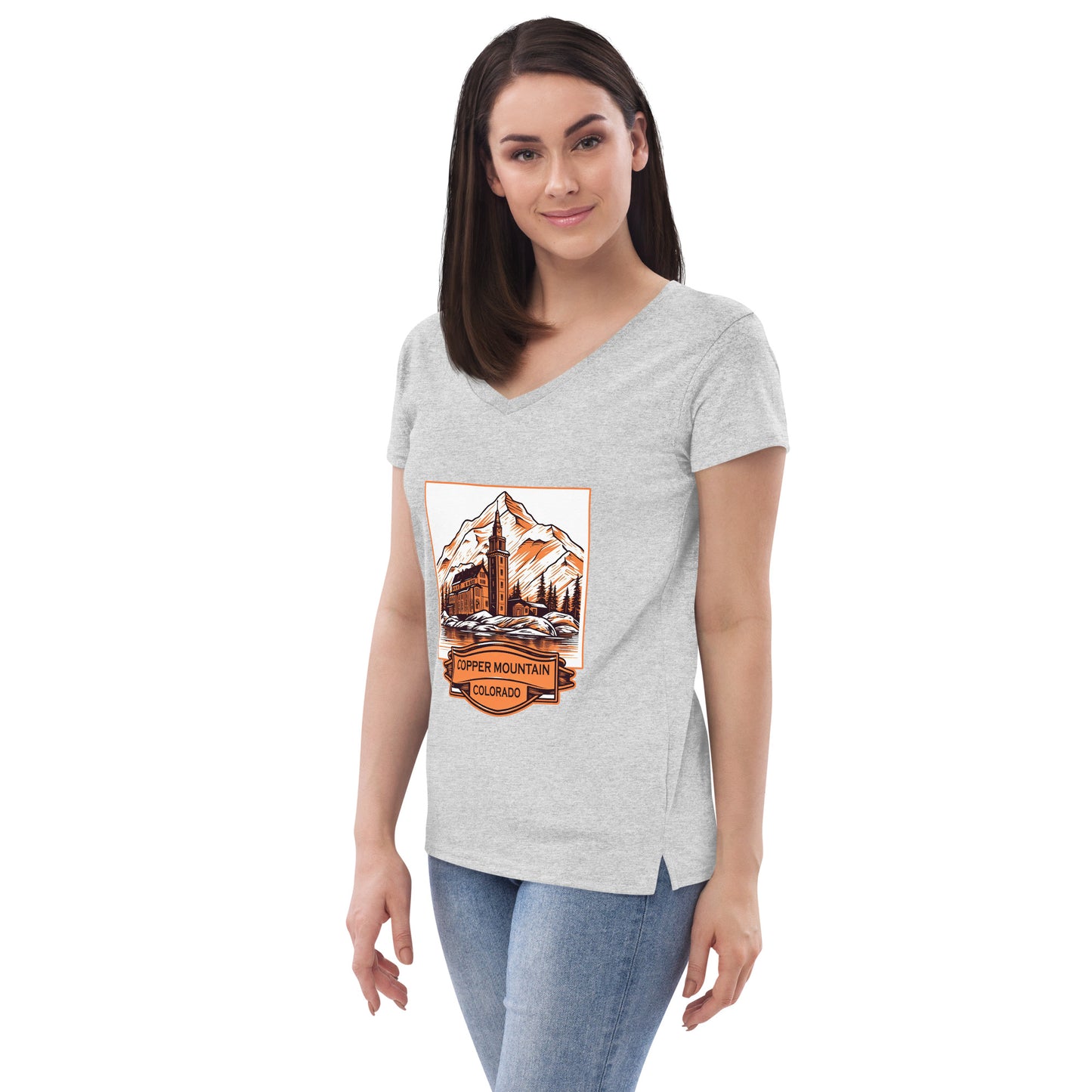 Copper Mountain Colorado Souvenir Women’s recycled v-neck t-shirt