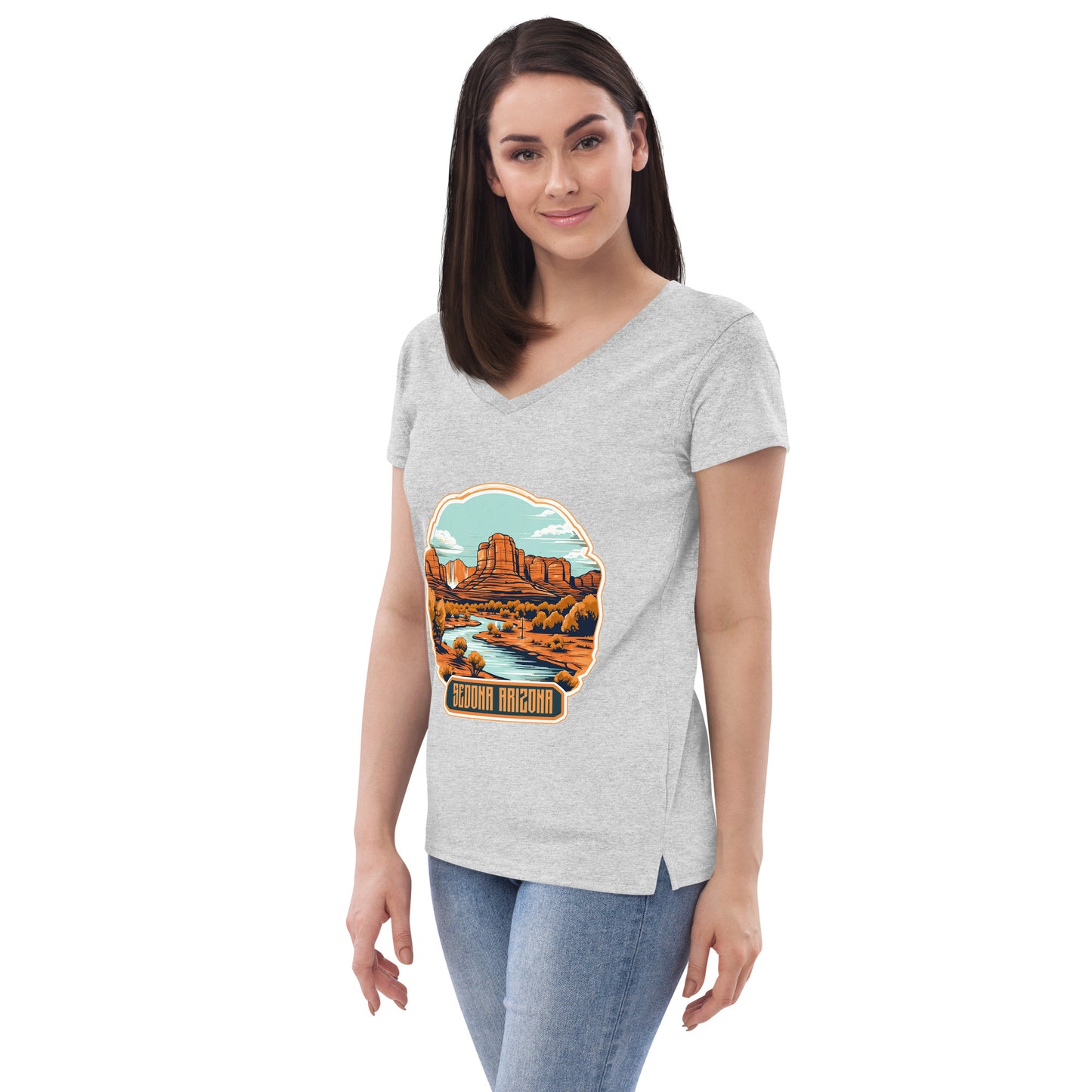 Sedona Arizona Souvenir Women’s recycled v-neck t-shirt