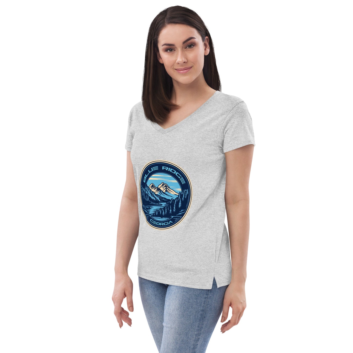 Blue Ridge Georgia Souvenir Women’s recycled v-neck t-shirt