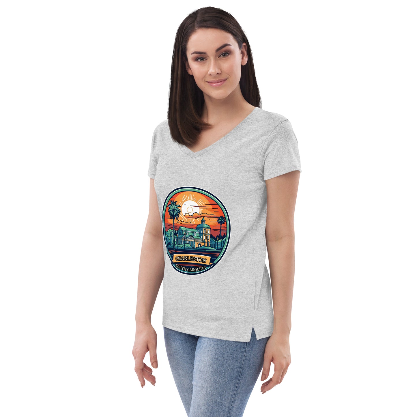 Charleston South Carolina Souvenir Women’s recycled v-neck t-shirt