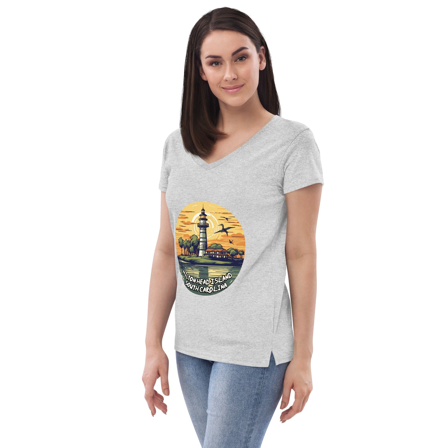 Hilton Head Island South Carolina Souvenir Women’s recycled v-neck t-shirt