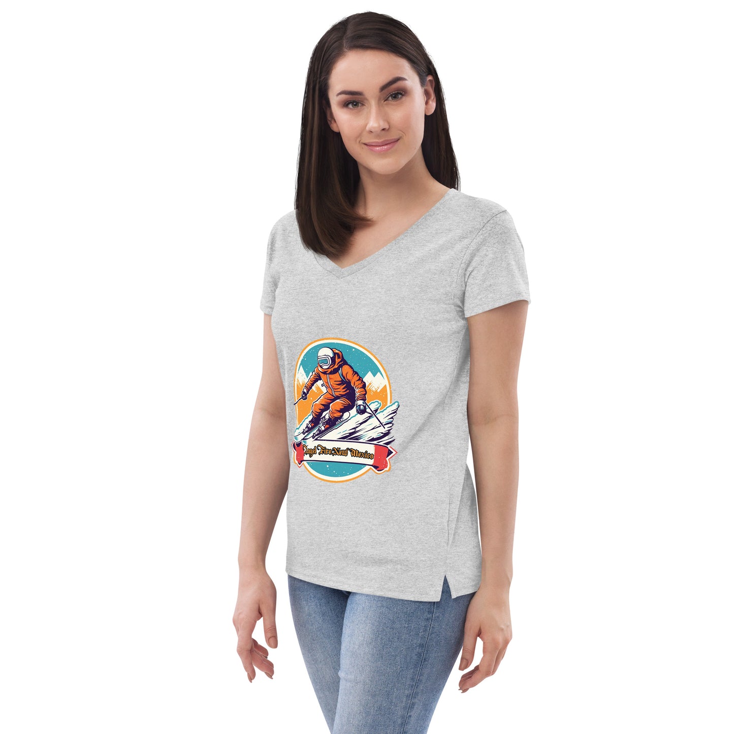 Angel Fire New Mexico Souvenir Women’s recycled v-neck t-shirt