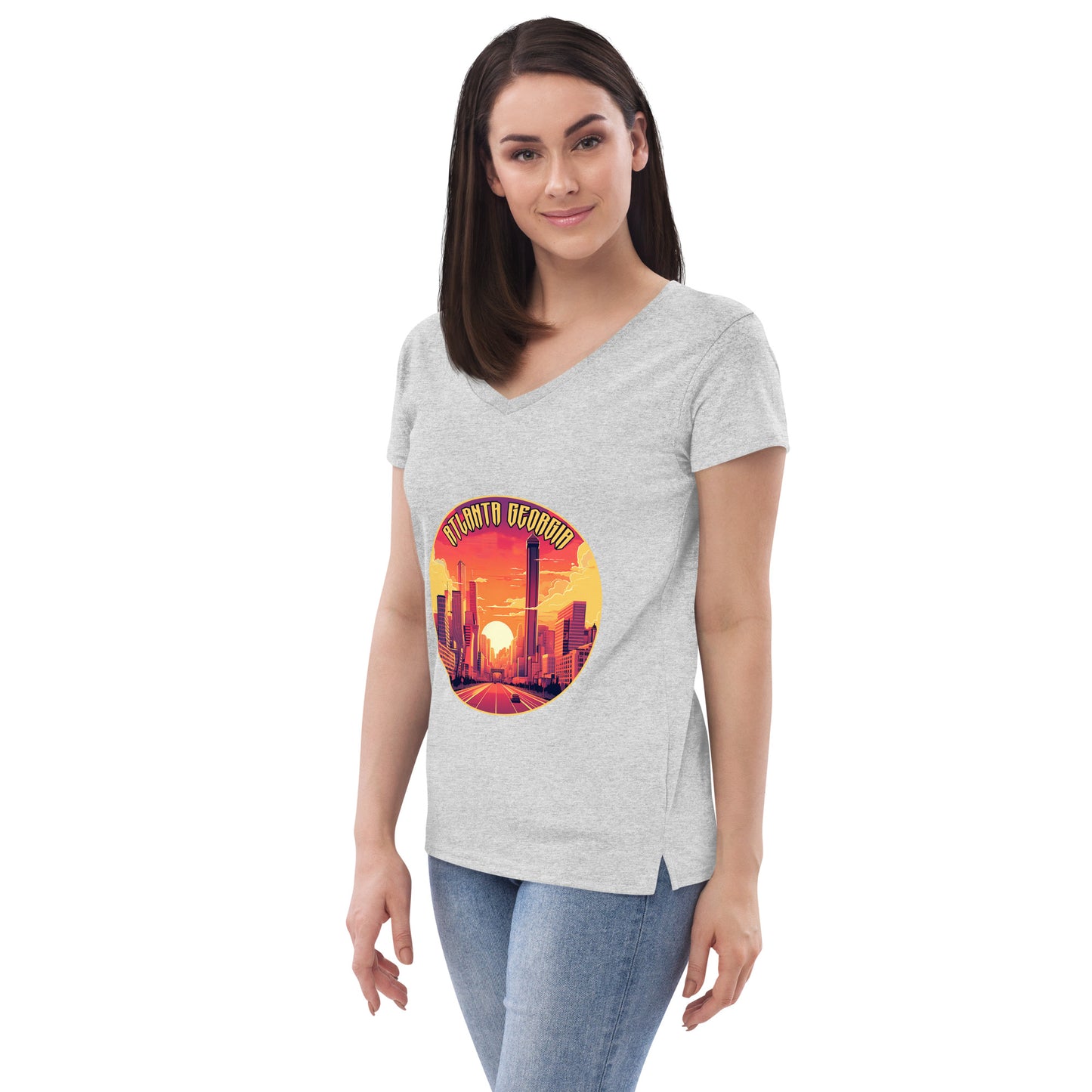 Atlanta Georgia Souvenir Women’s recycled v-neck t-shirt