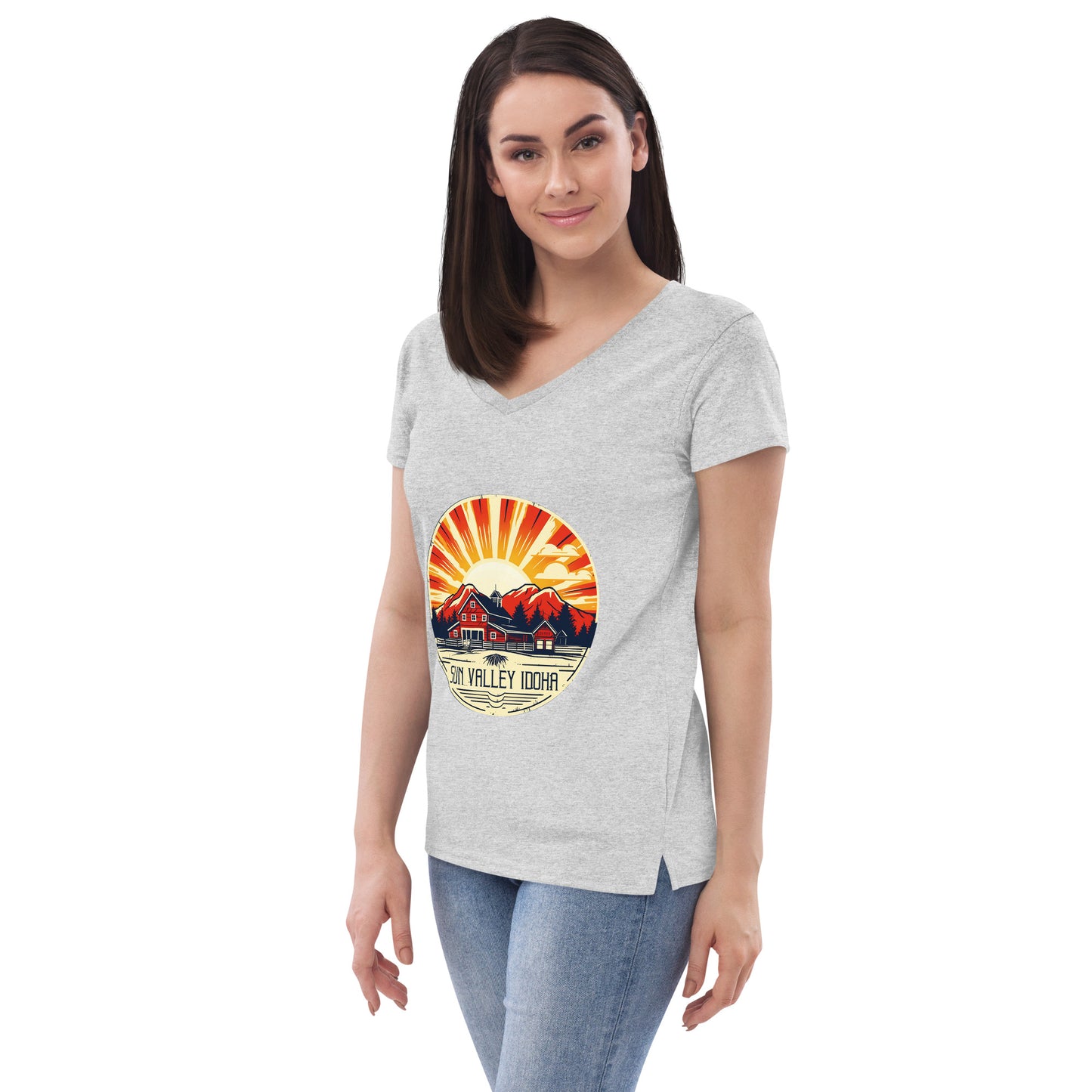 Sun Valley Idaho Souvenir Women’s recycled v-neck t-shirt