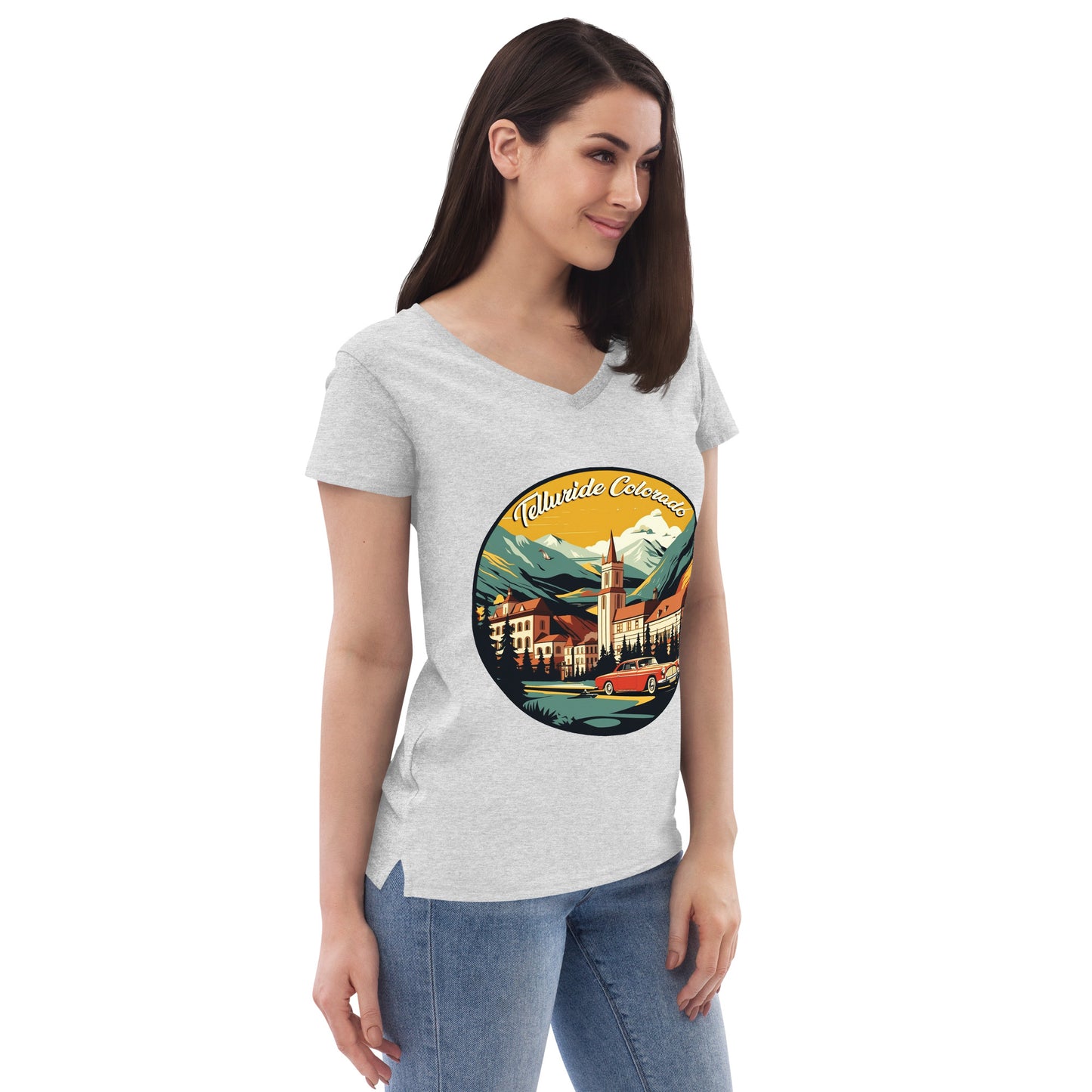 Telluride Colorado Souvenir Women’s recycled v-neck t-shirt