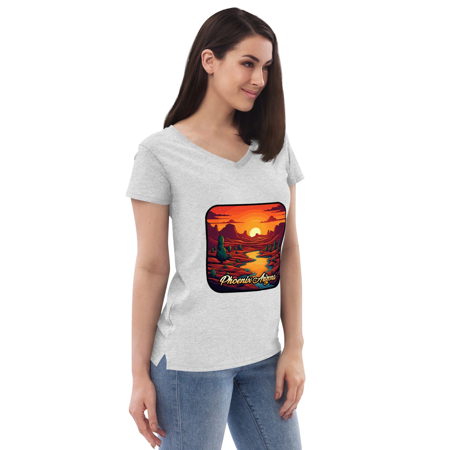 Phoenix Arizona Souvenir  Women’s recycled v-neck t-shirt