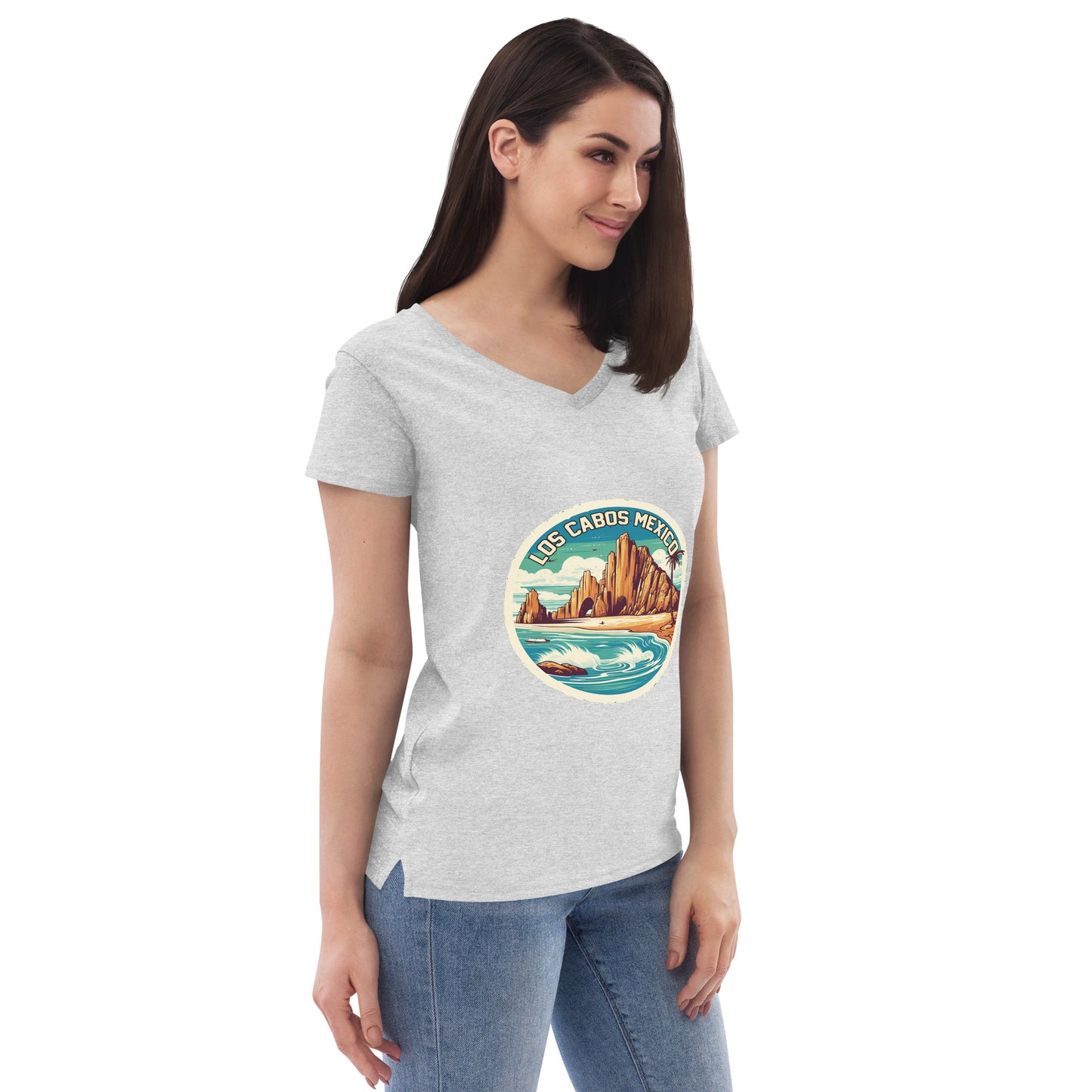 Los Cabos Mexico Souvenir Women’s recycled v-neck t-shirt