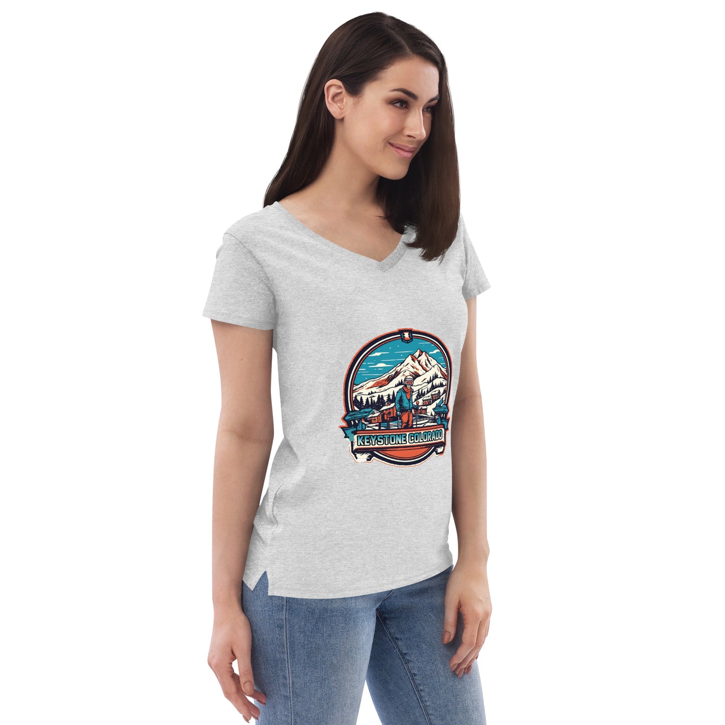 Keystone Colorado Souvenir Women’s recycled v-neck t-shirt