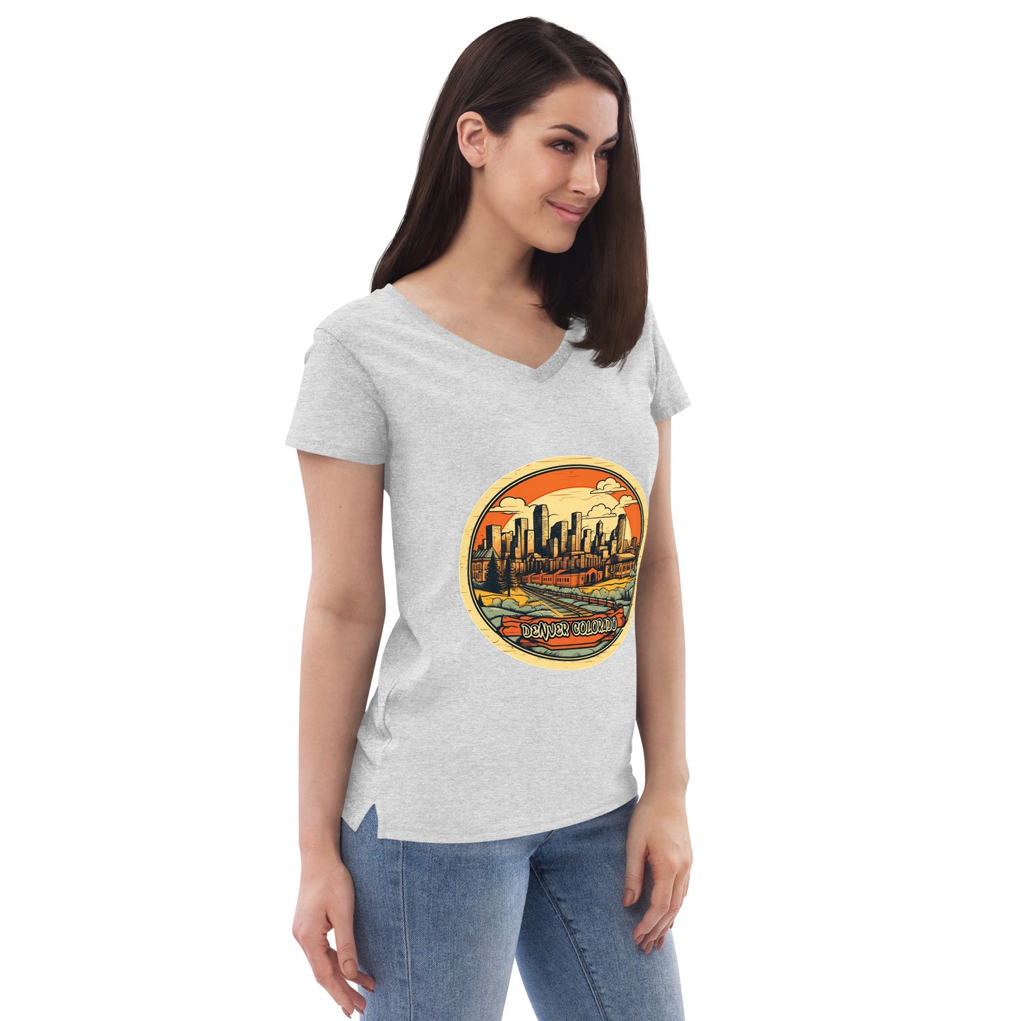 Denver Colorado Souvenir Women’s recycled v-neck t-shirt