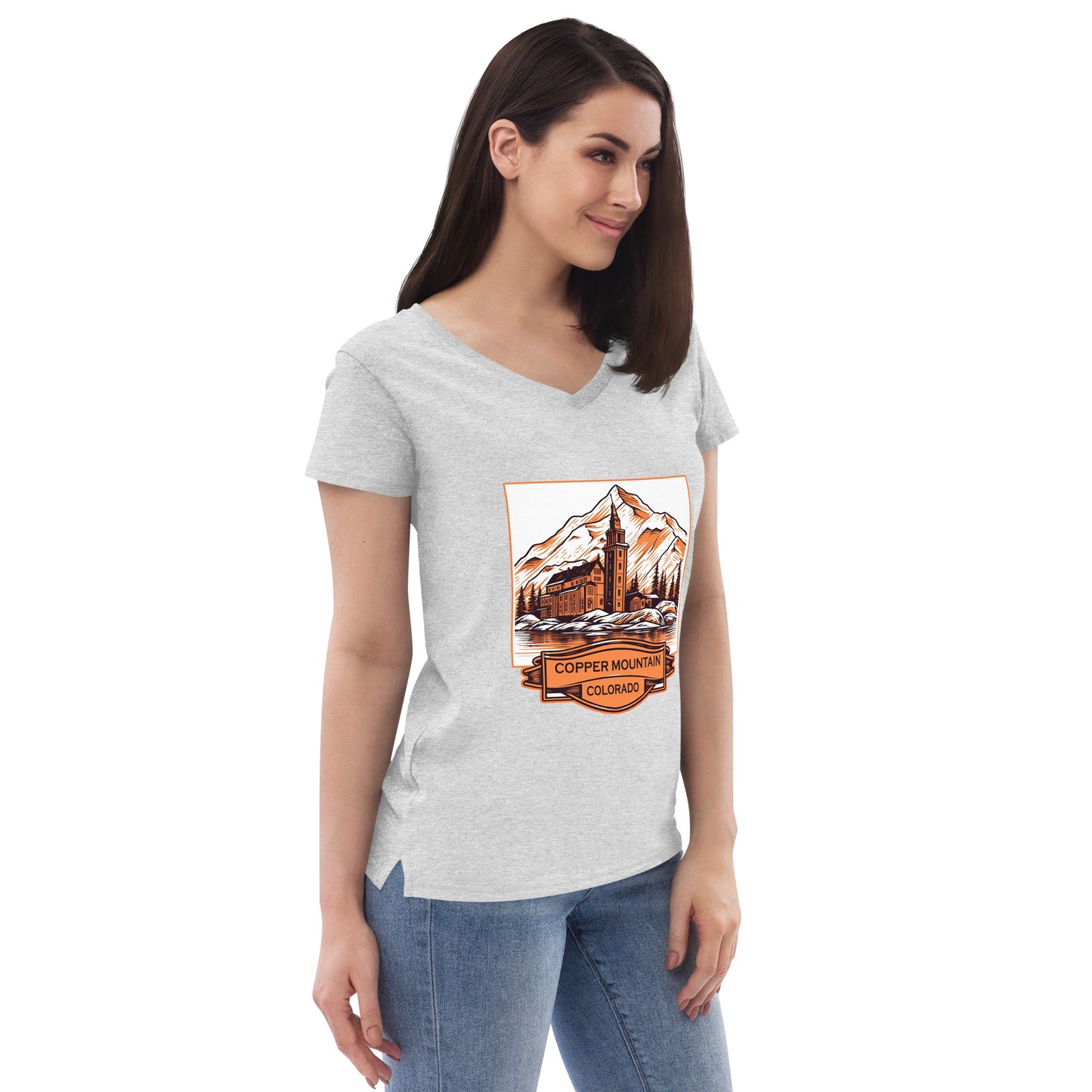 Copper Mountain Colorado Souvenir Women’s recycled v-neck t-shirt