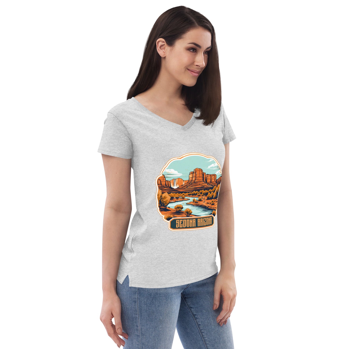 Sedona Arizona Souvenir Women’s recycled v-neck t-shirt