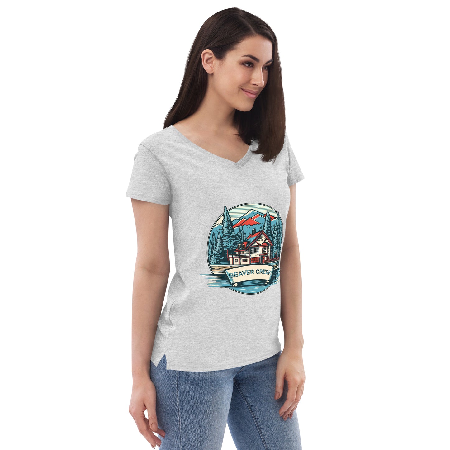 Beaver Creek Colorado Souvenir Women’s recycled v-neck t-shirt